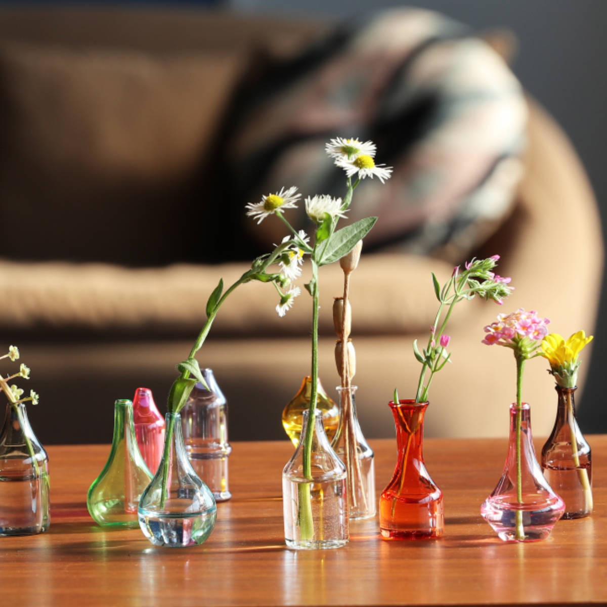 花瓶 マルメゾン ボトル フェー 5個入り 一輪挿し ガラス （ 花びん