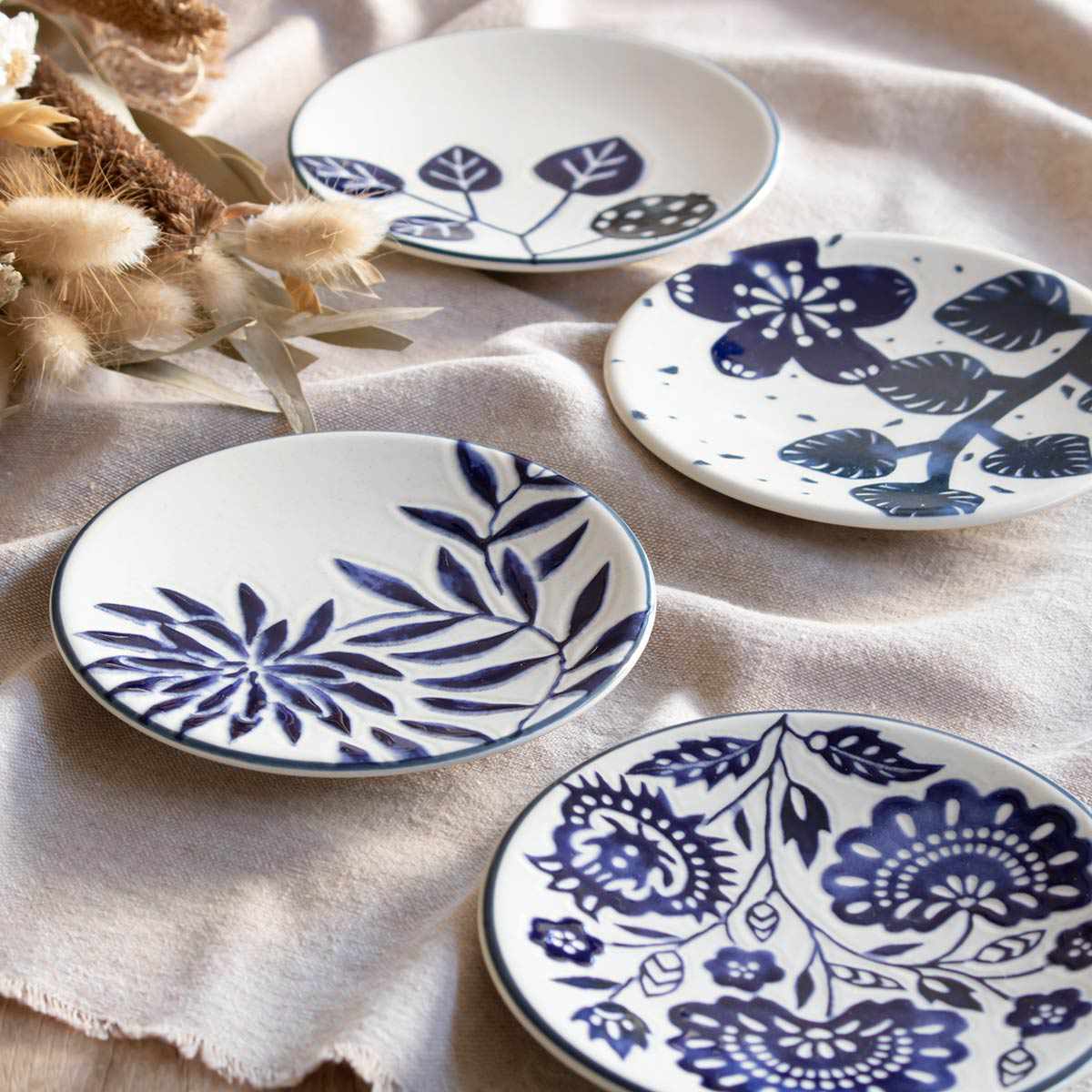 中尾哲彰】 春銀河 水色の陶器皿 ボール 陶製皿