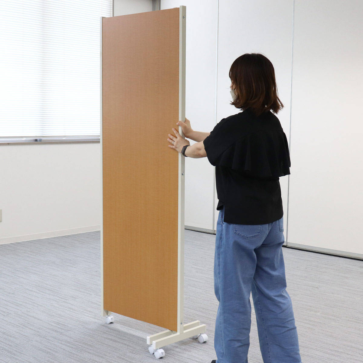 パーテーション キャスター付きパーテーション 2連 高さ180cm （ 自立