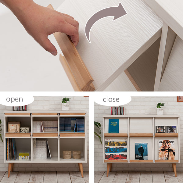 dショッピング |リビングボード 北欧風 脚付き フラップ扉タイプ 幅