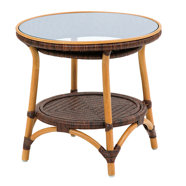 送料無料』 ラタン 籐 ガラステーブル M10948192通販