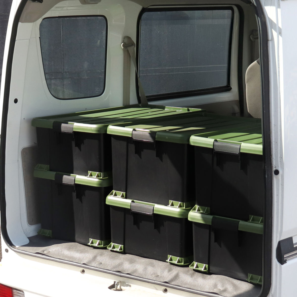 収納ボックス Nタフコンプラス ATCP-74-30 フタ付き 幅44×奥行74×高さ