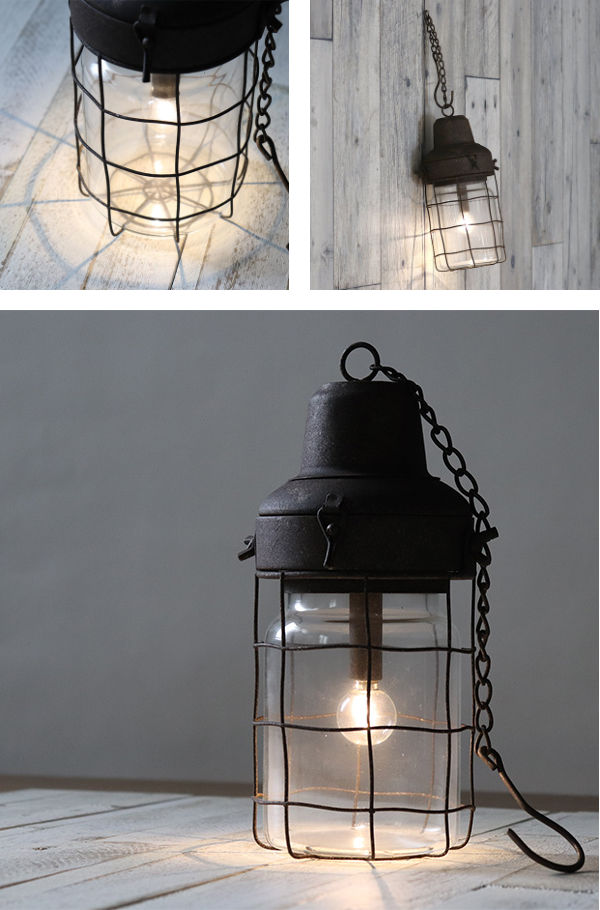 ランタン型 ランプ 吊照明 ペンダントライト インダストリアル