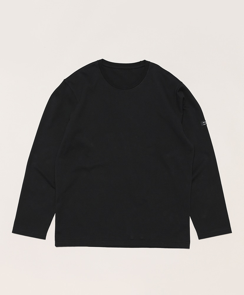 オーガニック超長綿 タック襟 長袖Tシャツ(2L(MEN) ブラック): 東大阪