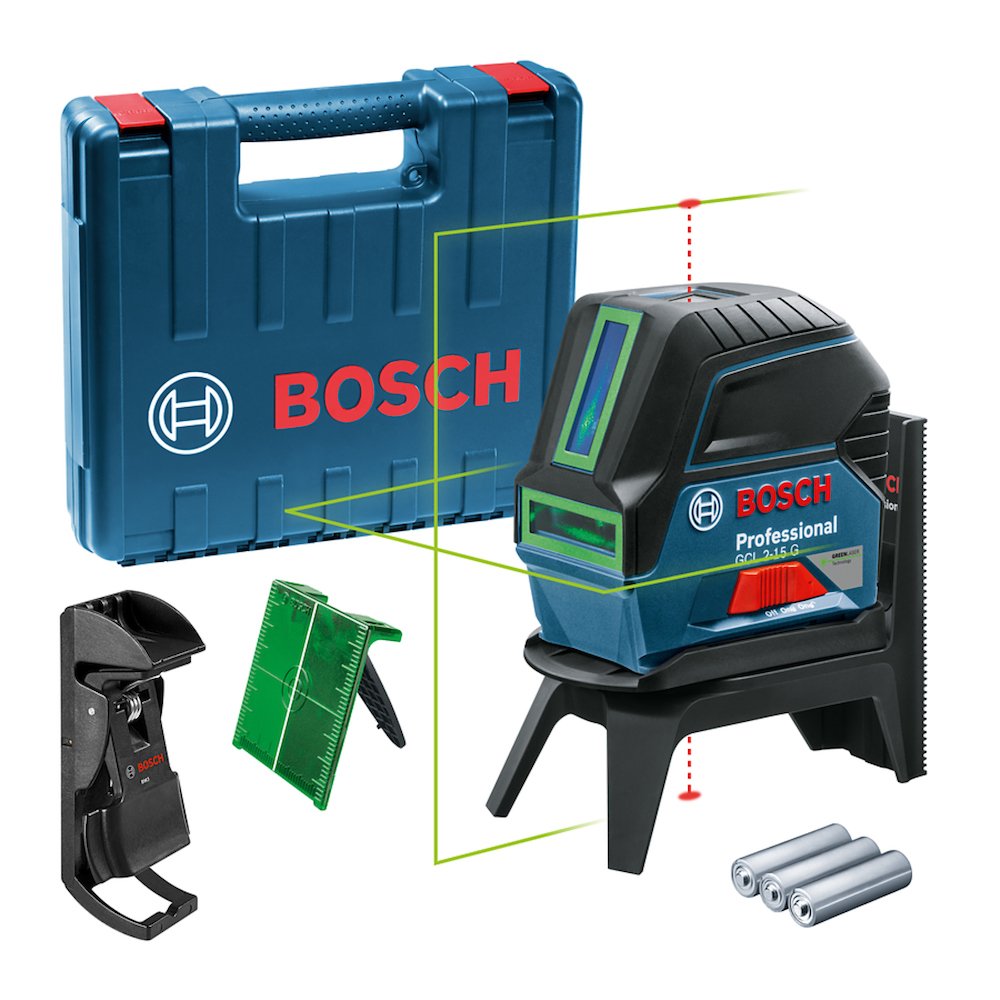 Nivel Laser Combinado De 15 Metros Gcl 215 G Com Maleta Bosch
