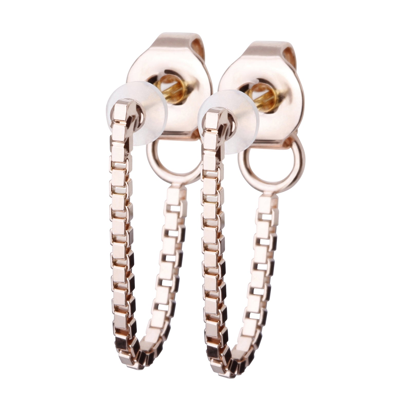 K18post ベネチアンチェーンフープピアス | LOKUMI