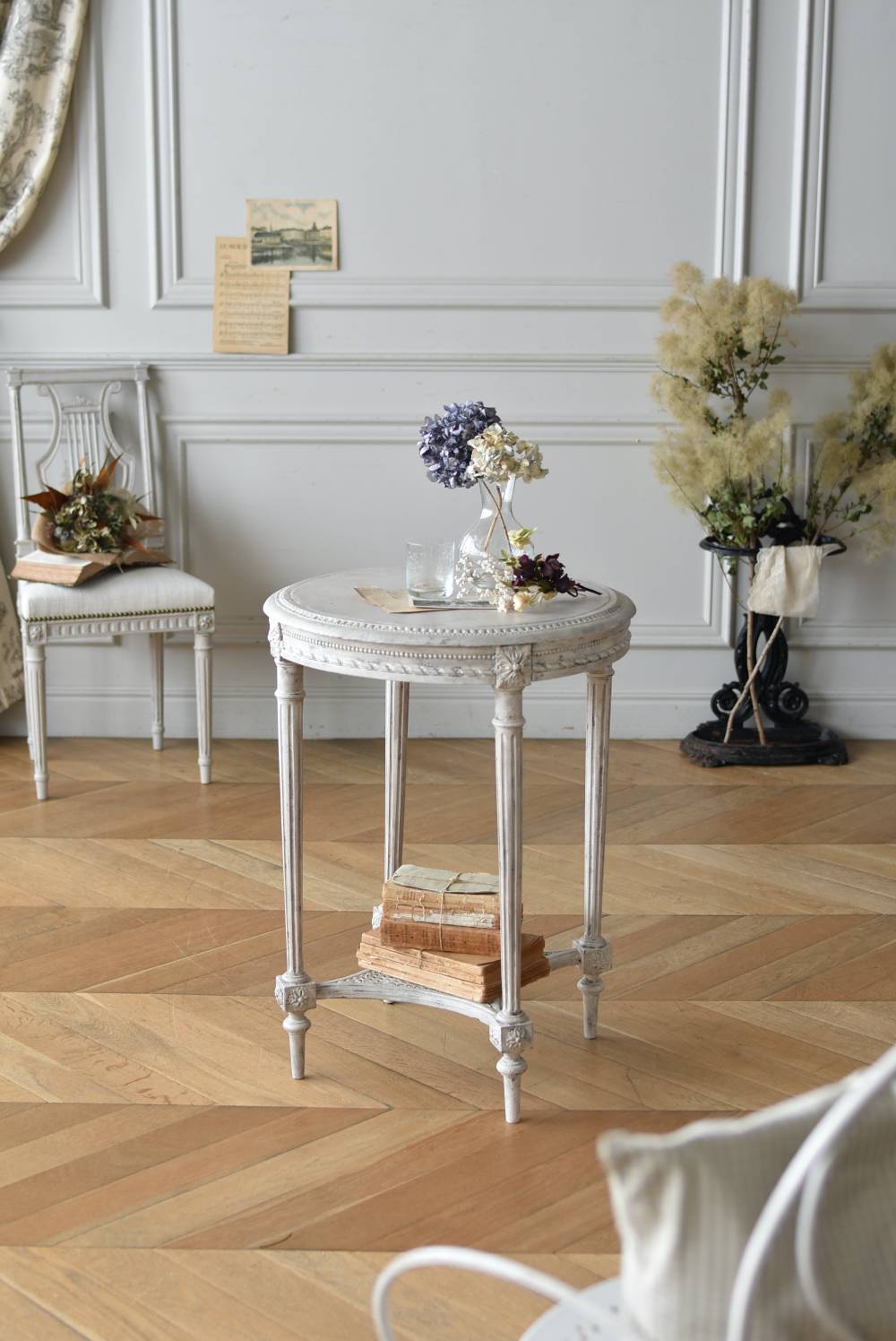 フランスアンティーク家具 フレンチサイドテーブル.9 ラウンドテーブル