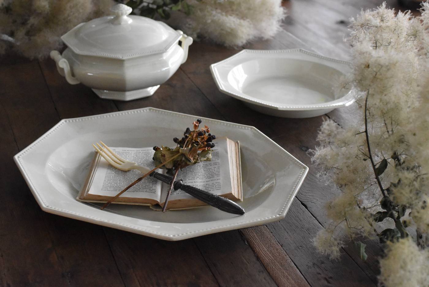 フランスアンティーク オクトゴナル プレート french antique platter