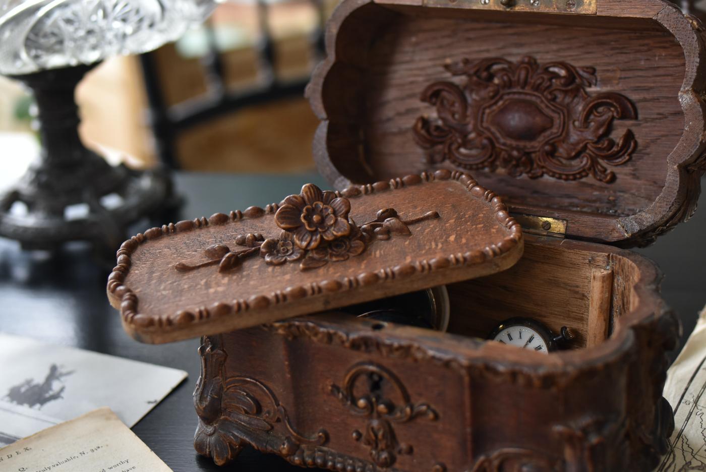 フランスアンティーク雑貨 木製ジュエリーボックス.2 アクセサリー