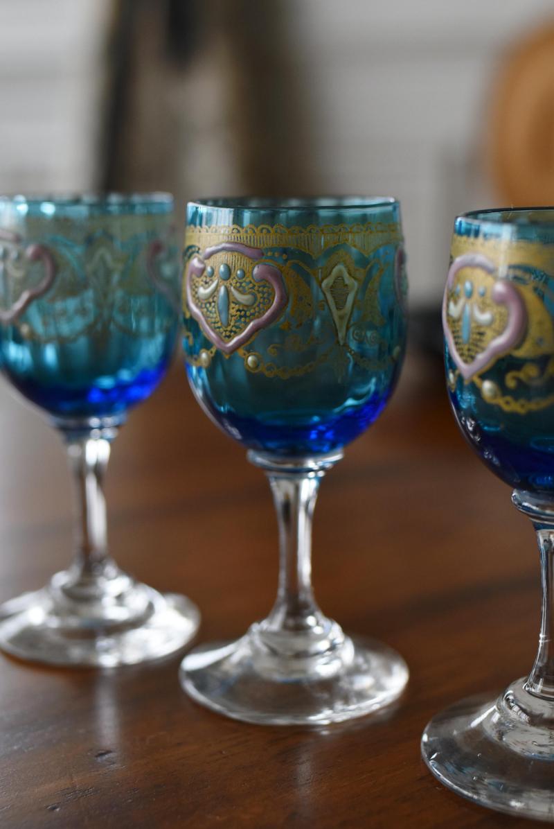 アンティークリキュールボトル・グラスセット ディジェスティフセット