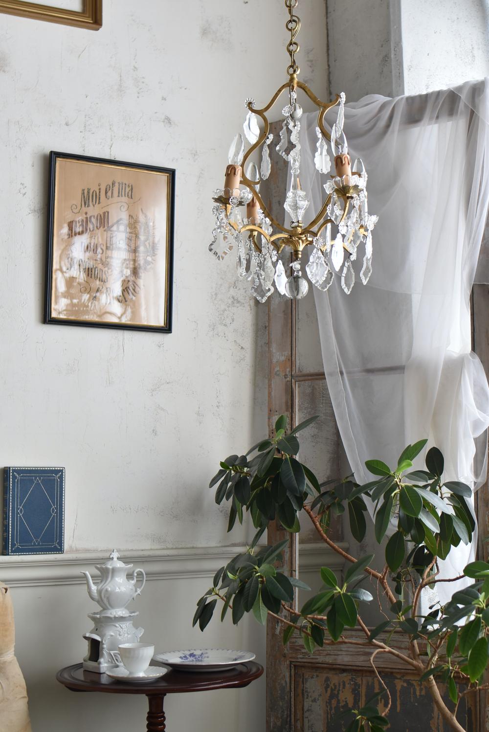 ケージシャンデリア 4灯 直付け ケージ型4灯シャンデリア.3 フランス