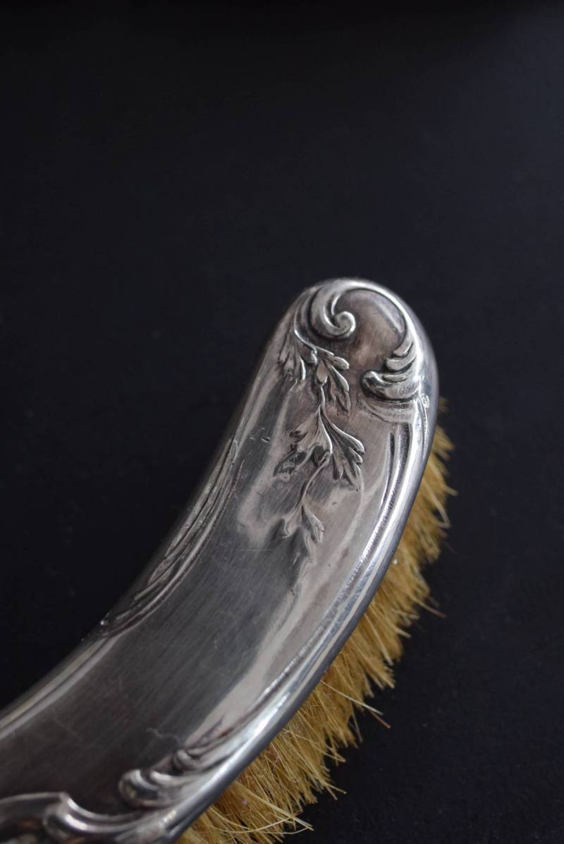 ダストパン＆ブラシセット.2 フランス アンティーク シルバープレート