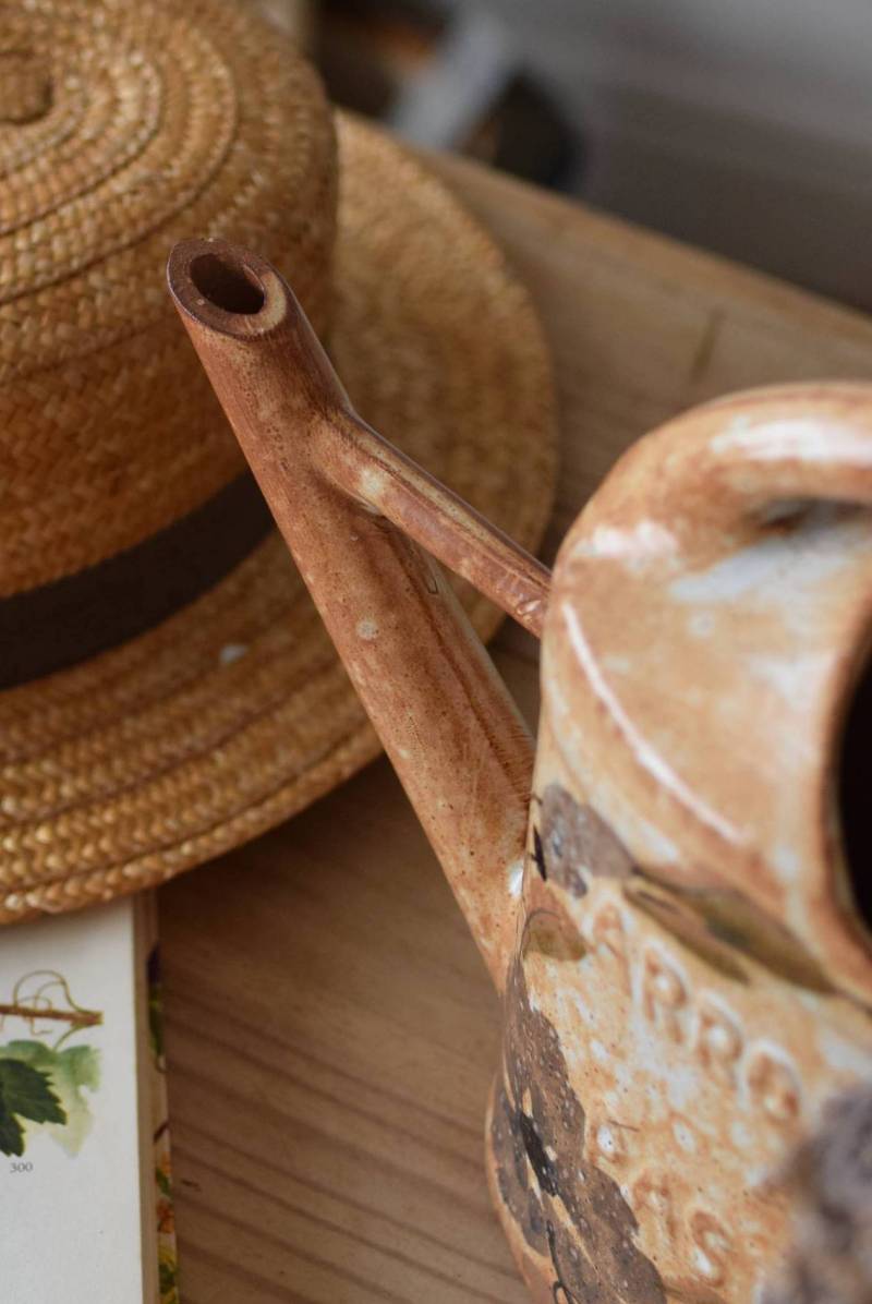 陶器オブジェ.ジョウロ Vallauris Pastis フランスヴィンテージ雑貨