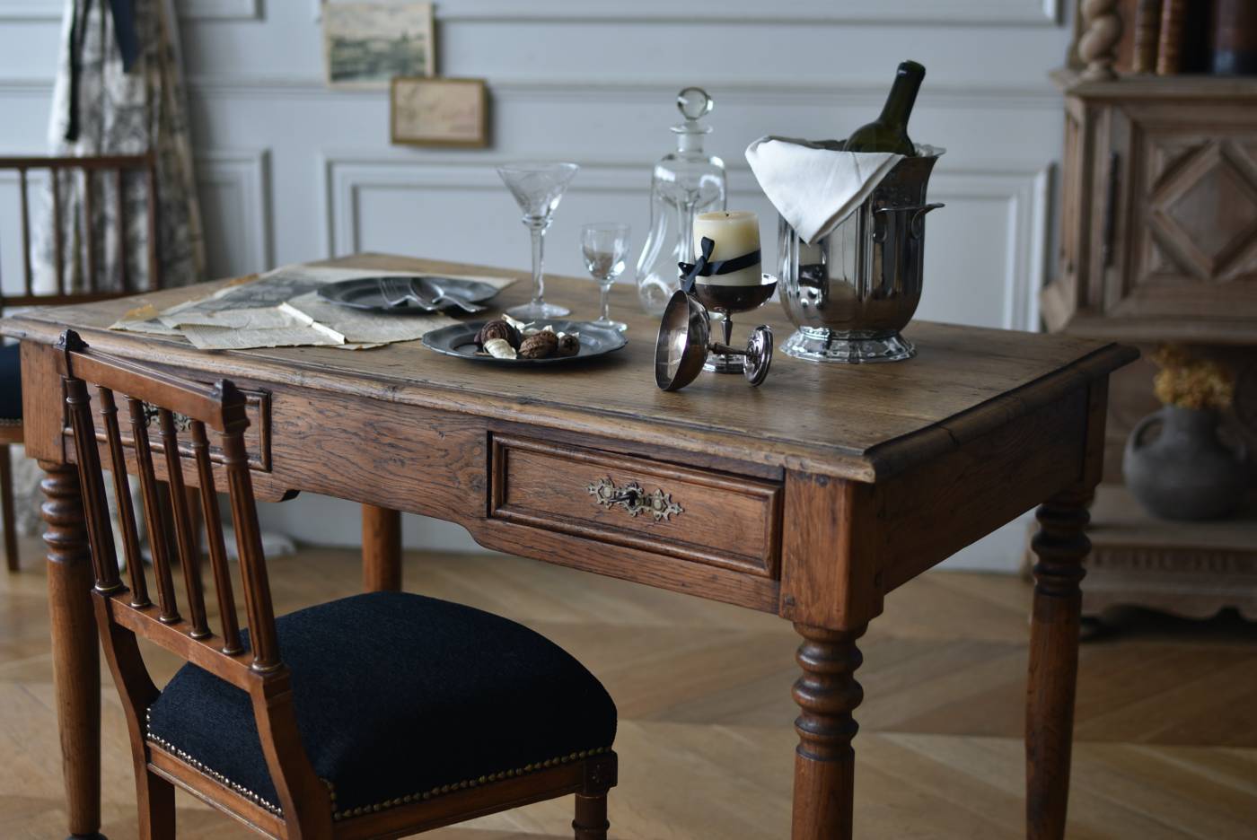 アンティークデスク.17 フランスアンティーク家具 机 ディスプレイテーブル