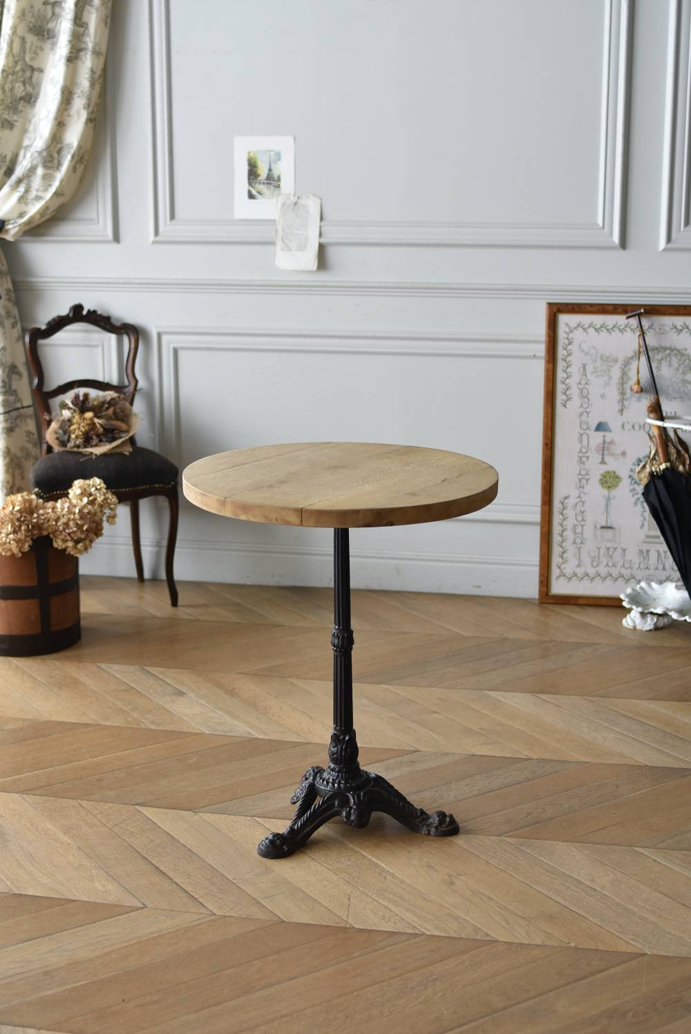 フランスアンティーク家具 鉄脚ラウンドテーブル アンティークテーブル