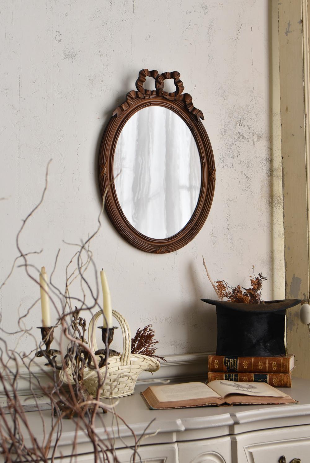 フランスアンティークインテリア オーバルフレーム.リボン10 フレンチ