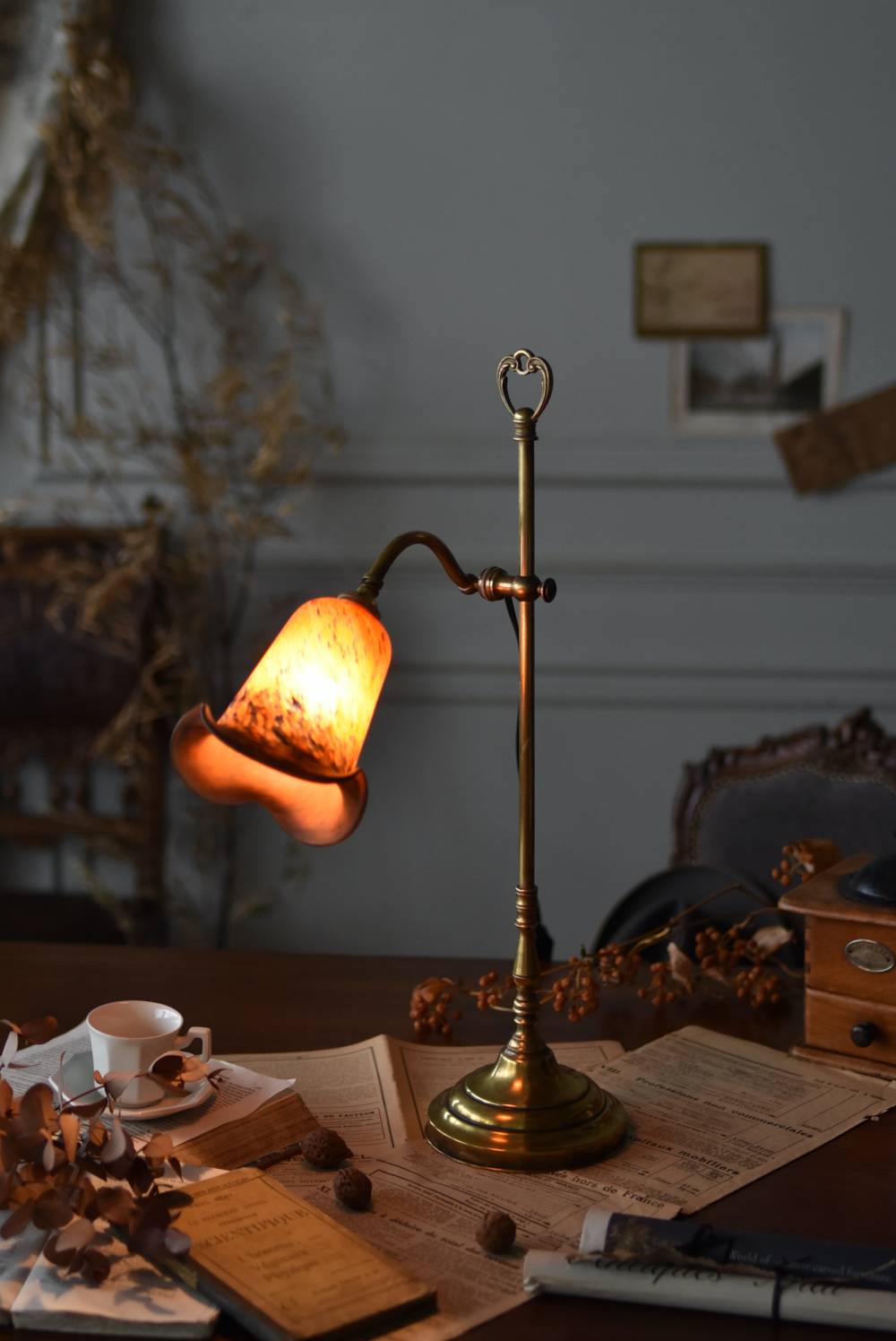 フランスアンティーク照明 デスクランプ.7 卓上照明