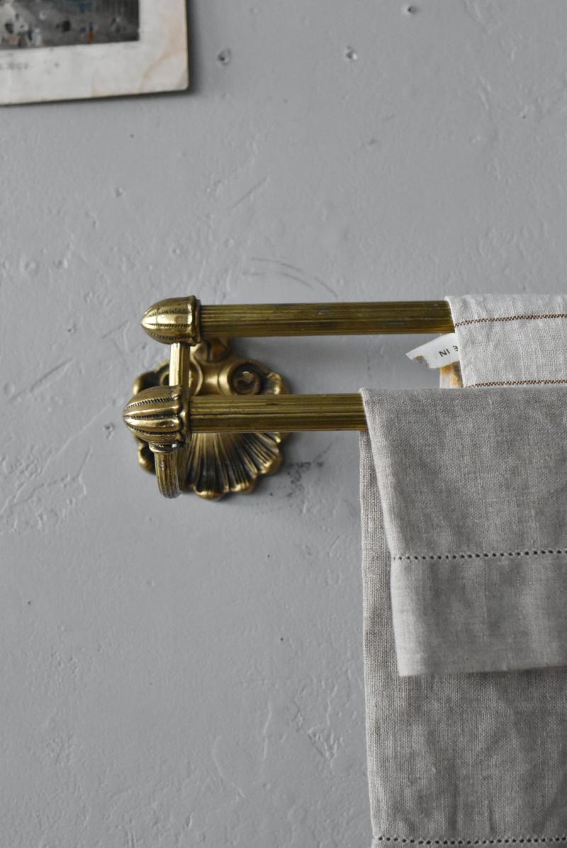 タオルハンガー.真鍮 タオル掛け フランスアンティークパーツ