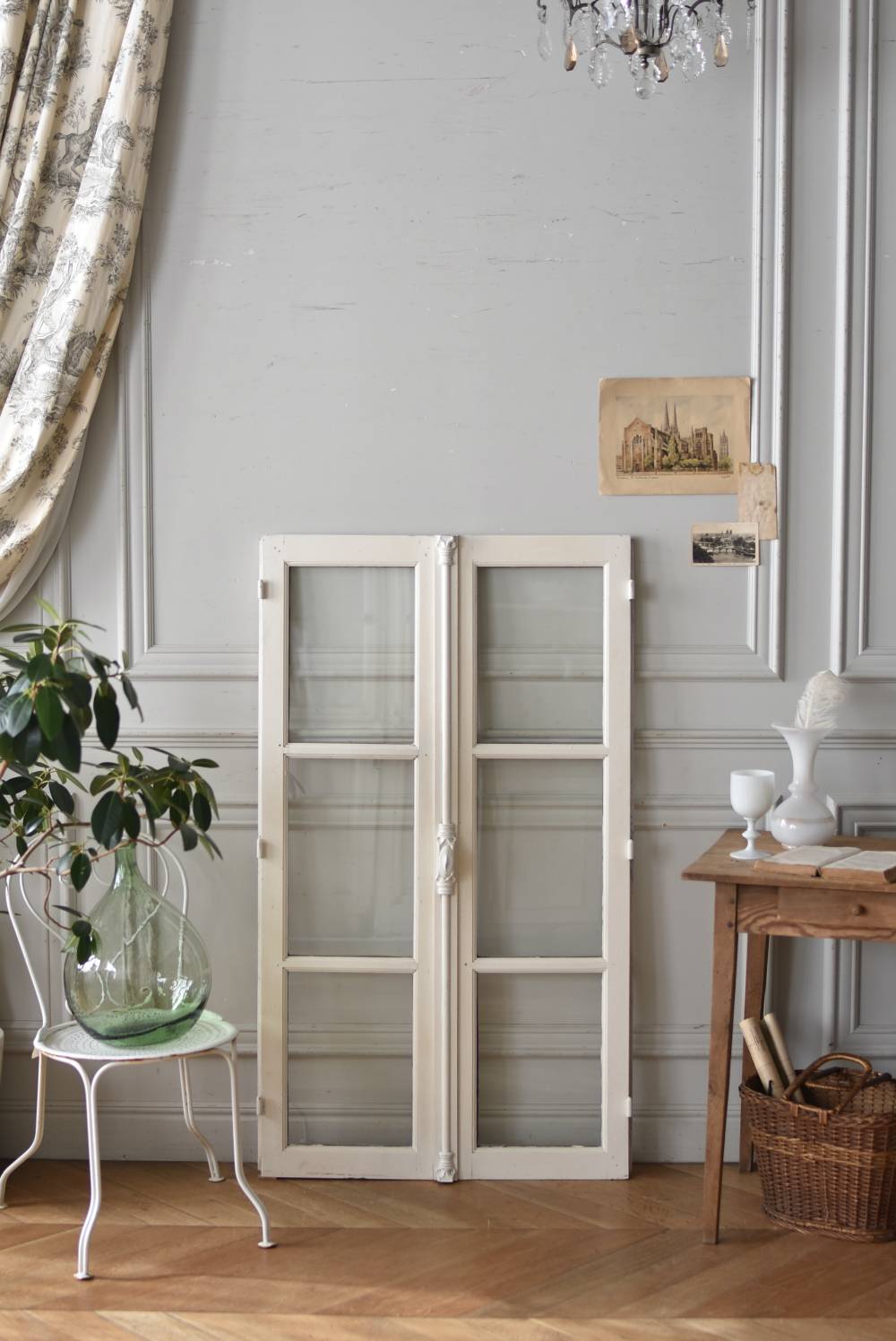 グレモン錠付き窓.17 フランス アンティーク 建具