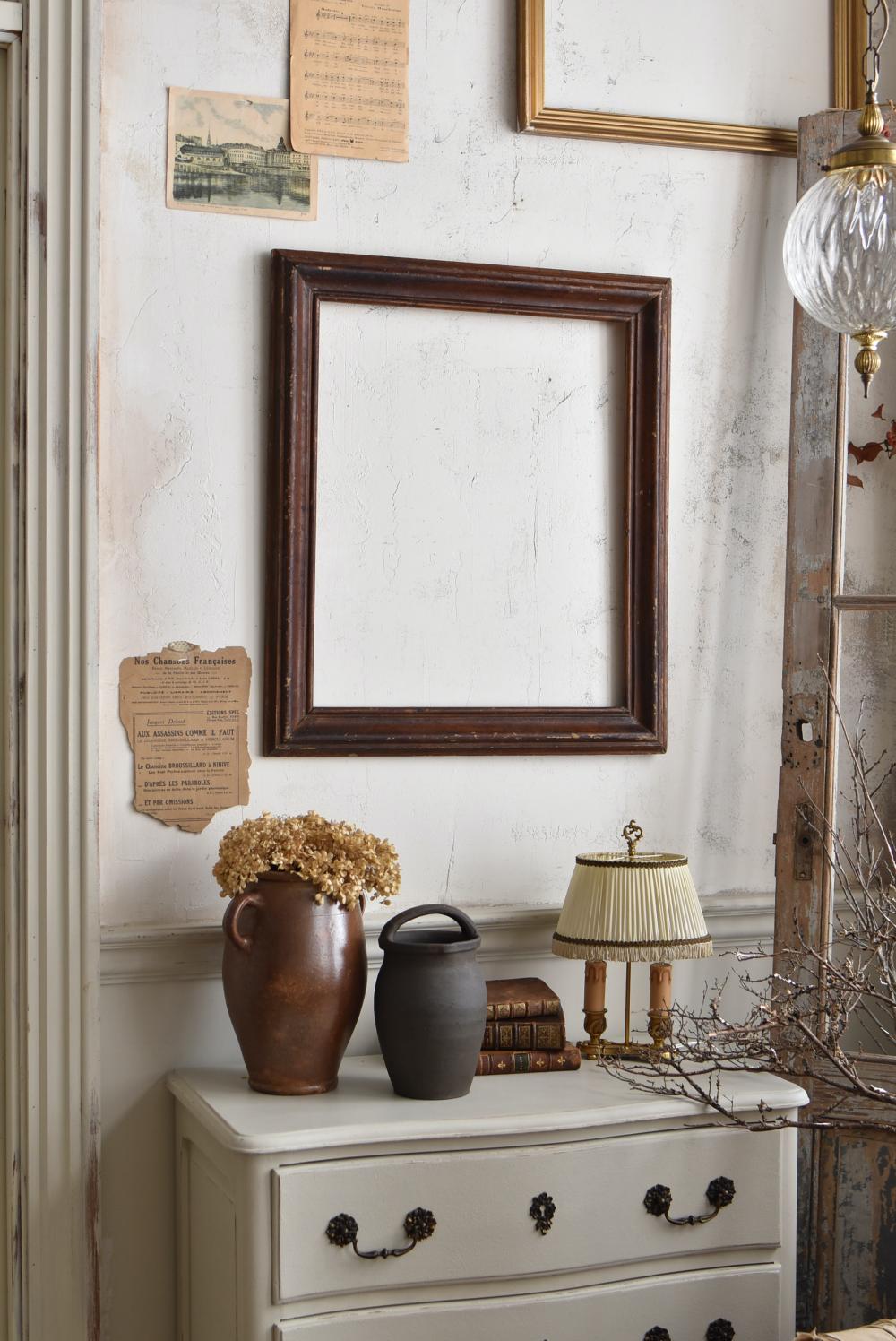 フランスアンティークインテリア 木製フレーム.L 額縁 ディスプレイ