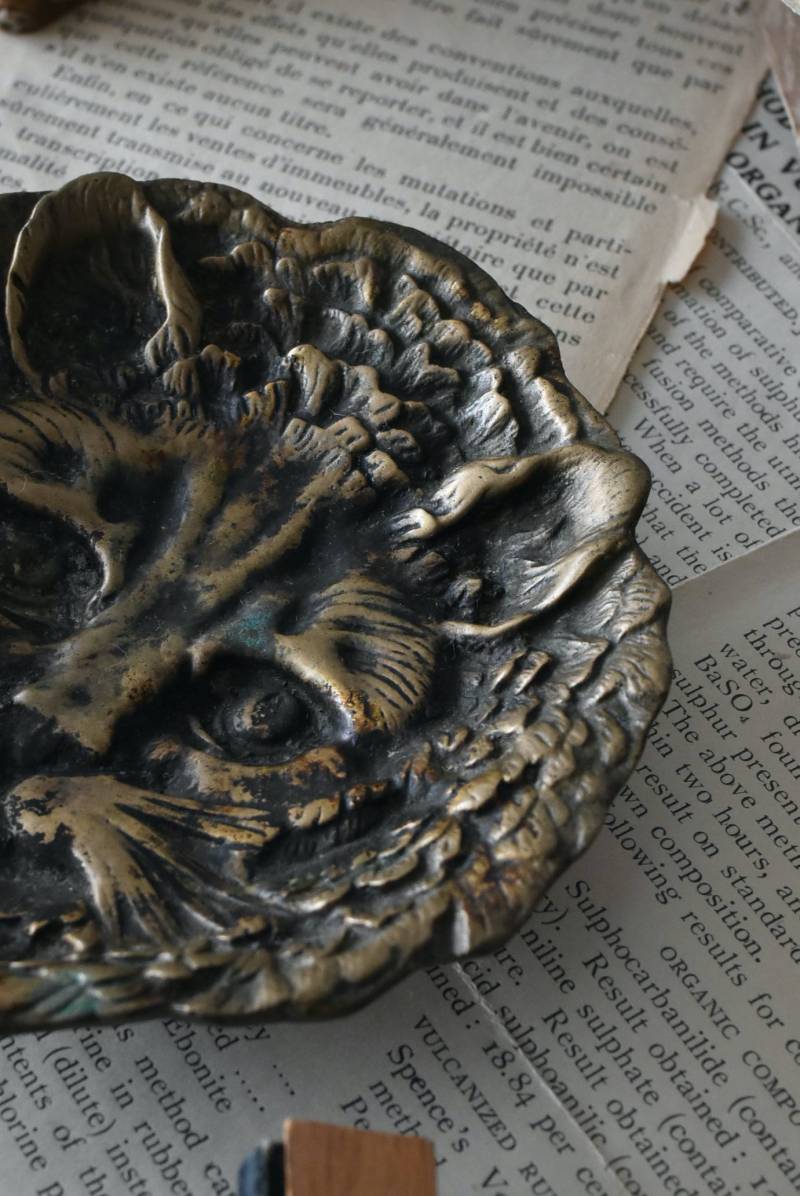 35【う17】 フランス アンティーク ブロンズ ペン置き 小物入れ トレー