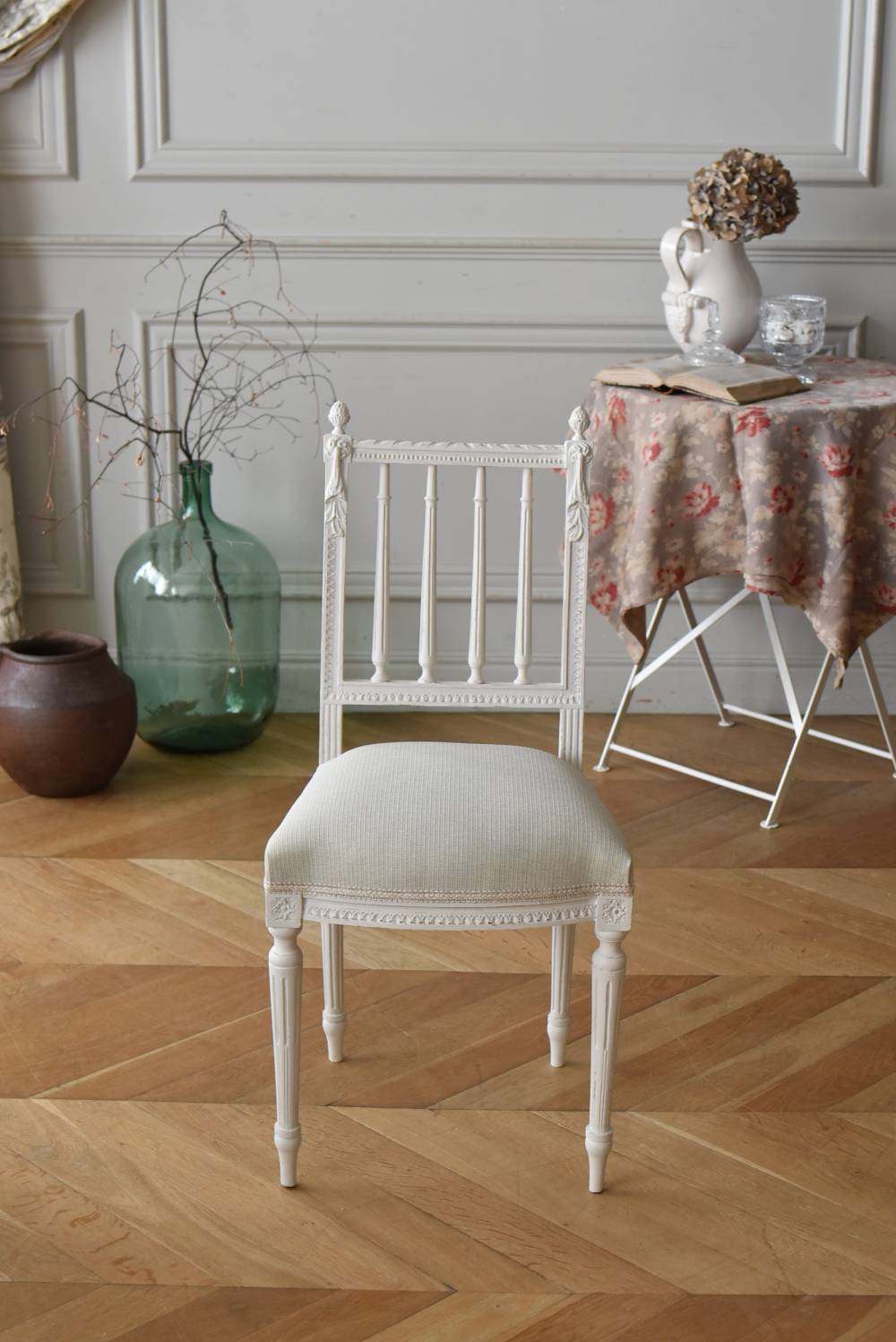 オーバルD様専用】ロココ調フランスアンティーク肘掛け椅子