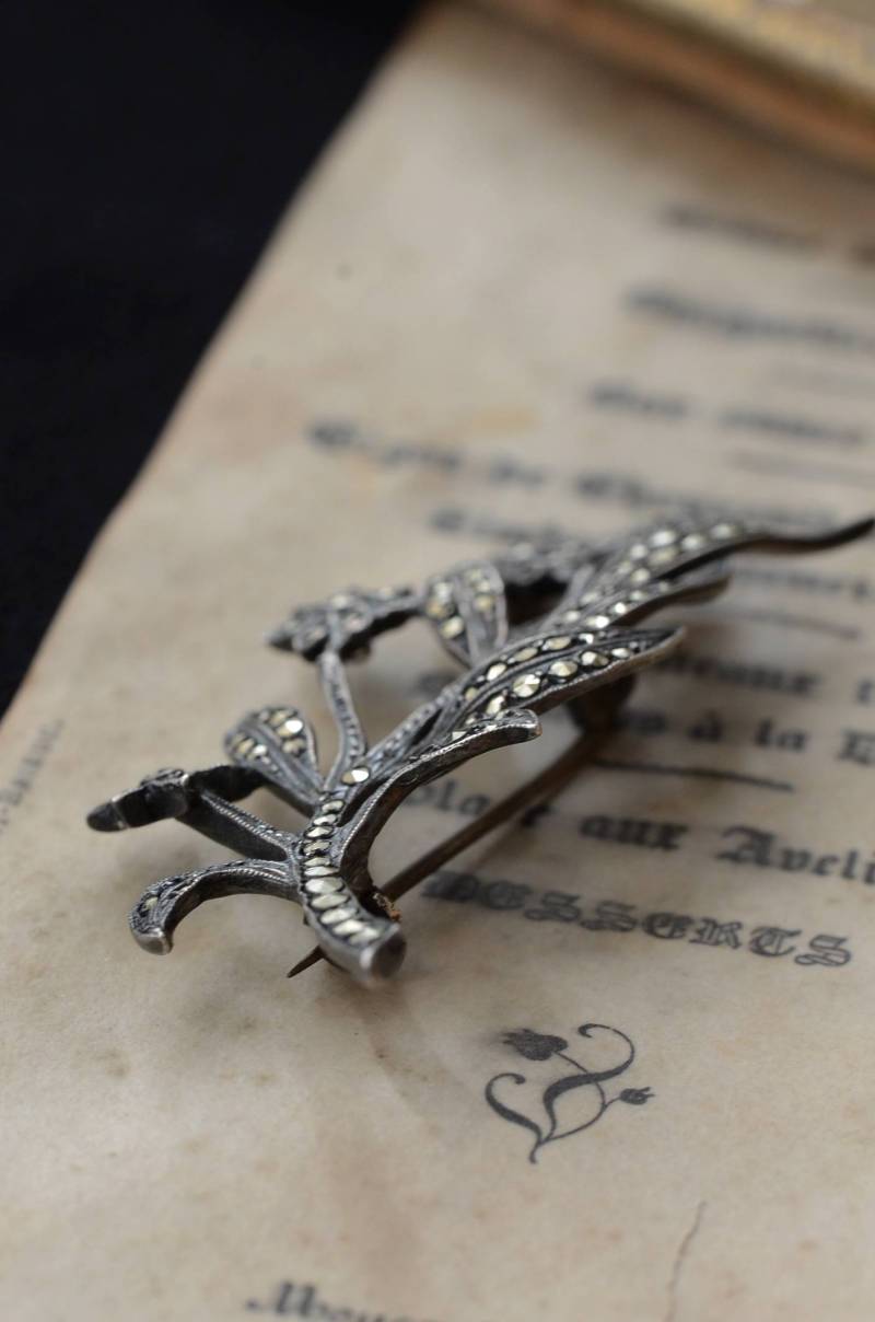 シルバー・マーカサイト ブローチ.13 ヴィンテージジュエリー アクセサリー