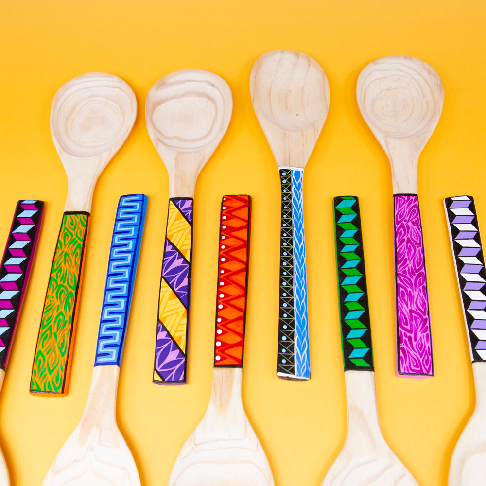 Colorful Hand-Painted Small Spoon | Lolo Mexican Mercadito