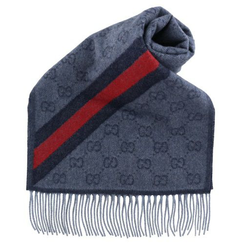 グッチ マフラー メンズ レディース GGロゴ ブラック グレー GUCCI