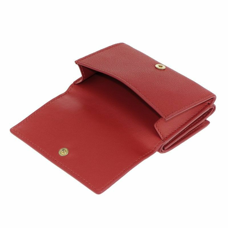 新品同様/未使用級 箱付き BURBERRY LONDON 折り財布 レッド系 未使用