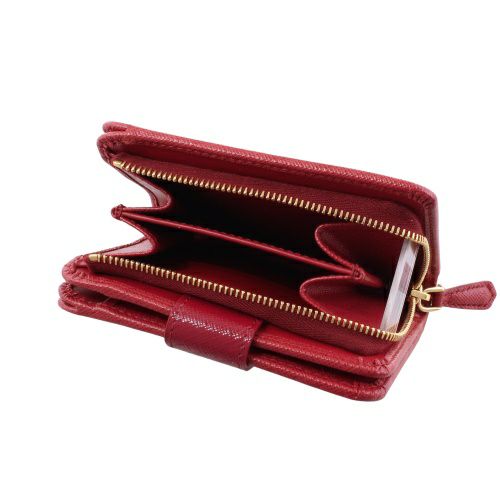 PRADA 二つ折り財布 赤 プラダ 二つ折り財布 財布 レディース