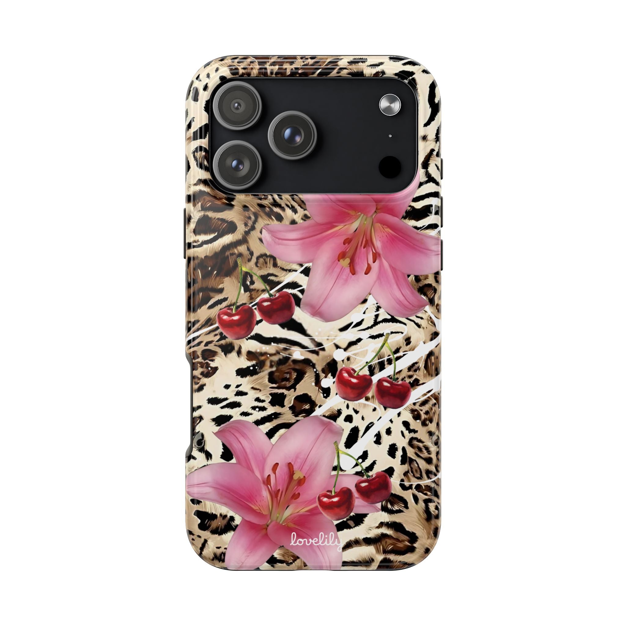 cherries n' lillies stacked phone case – lovelilylittleshop