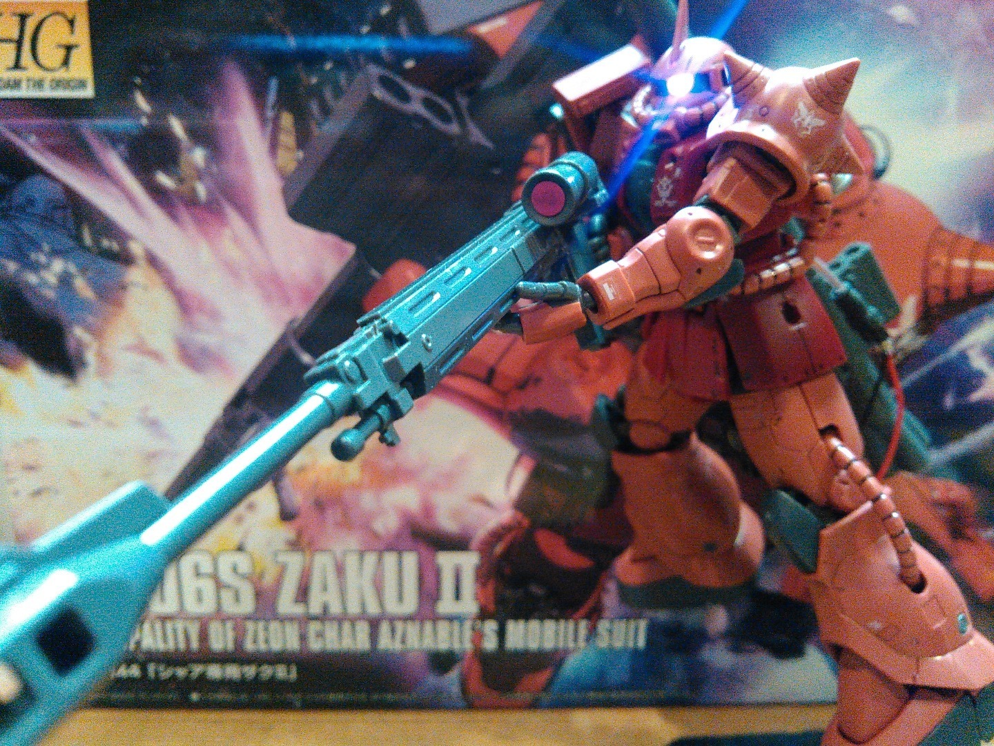 HG プロトタイプグフ 全塗装 塗装済み 完成品 モノアイLED化 HG