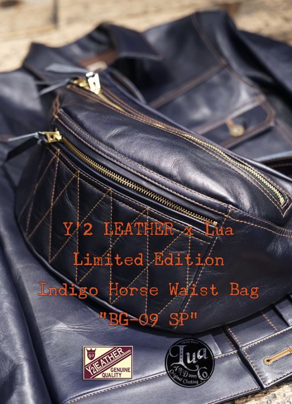 LUA×Y'2 LEATHER（ルア×ワイツーレザー） 】 別注インディゴホース