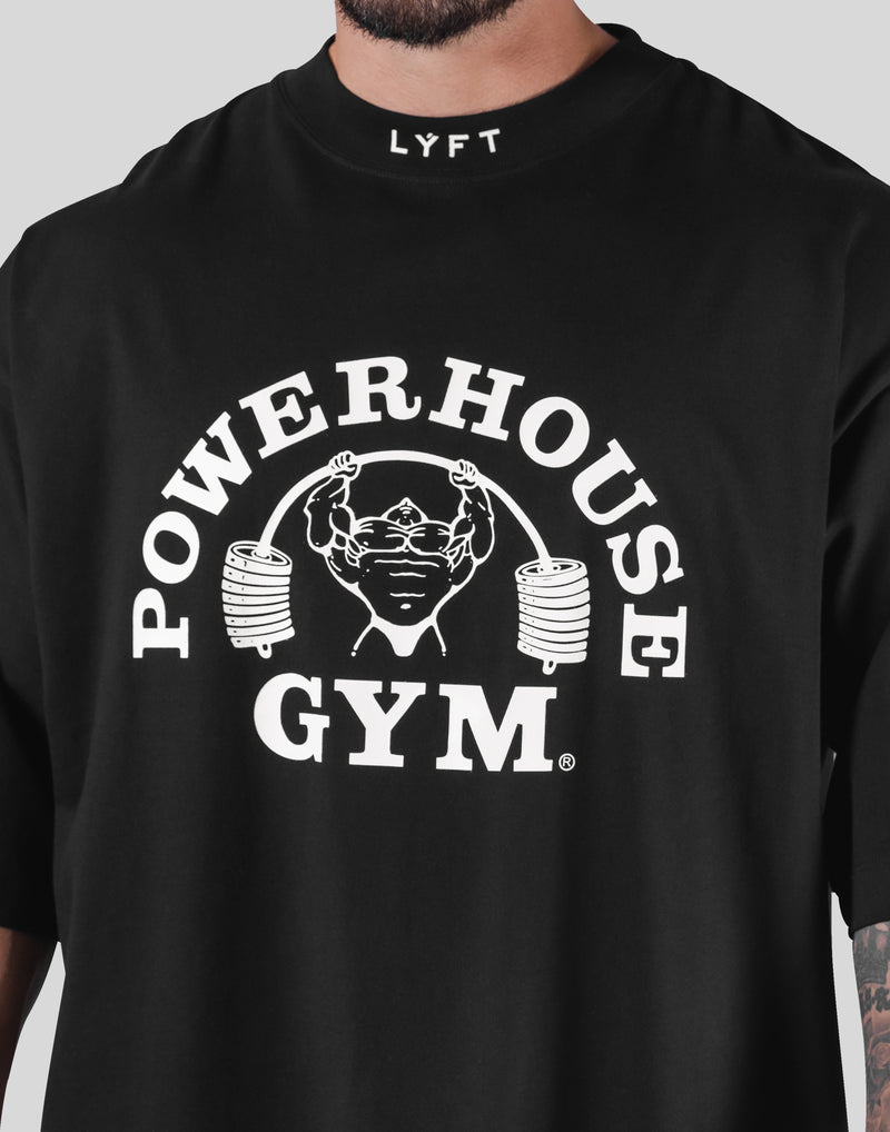 LÝFT × POWER HOUSE GYM ビッグ Tシャツ ブラック XL