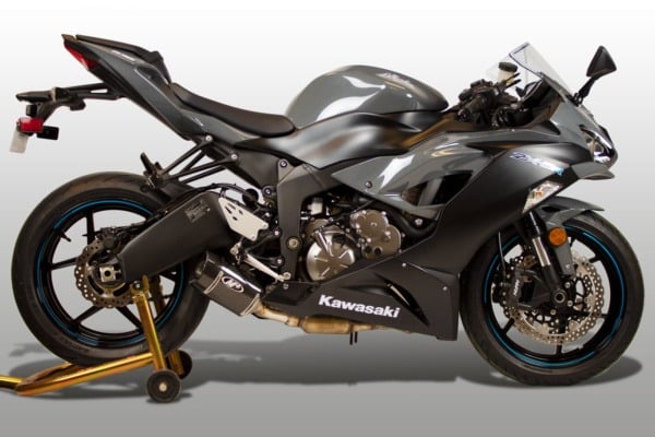 すー 2009-2026 Kawasaki ZX-6R Slip-On Tech1 Carbon – Shop M4 Exhaust