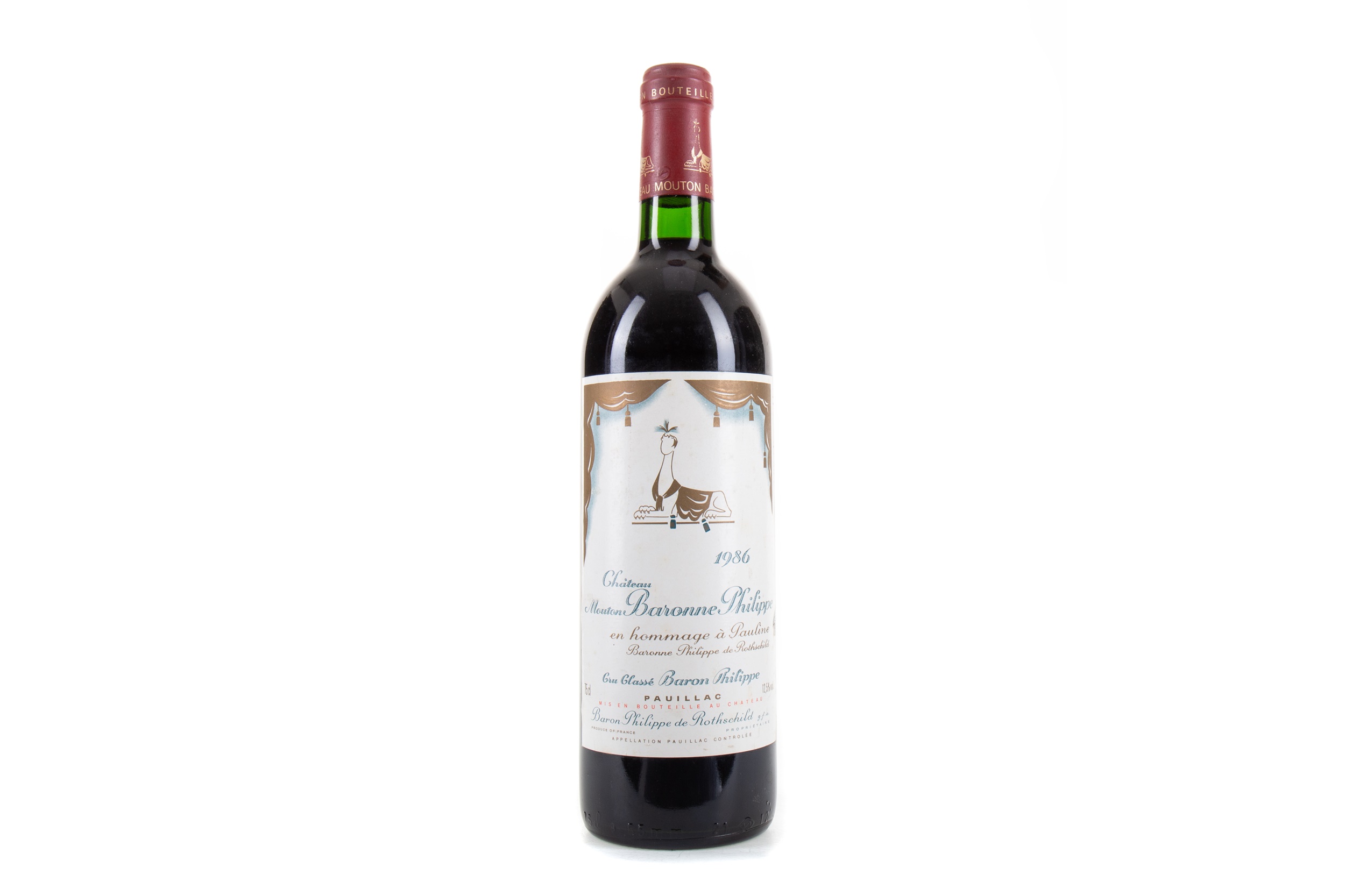 Lot 13 - CHATEAU MOUTON BARONNE PHILIPPE 1986 'EN