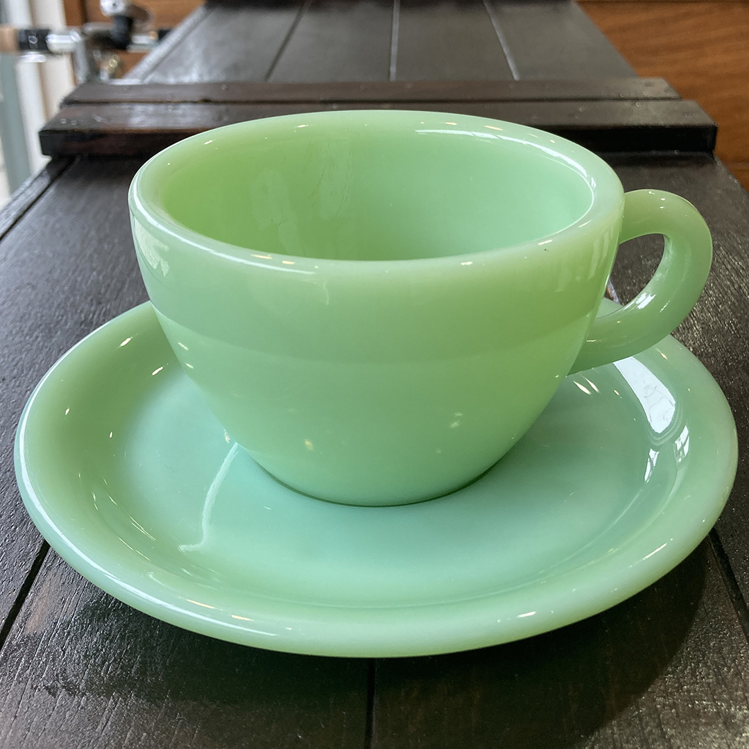 ファイヤーキング ジェダイ ミントグリーン 陶器製 楕円皿