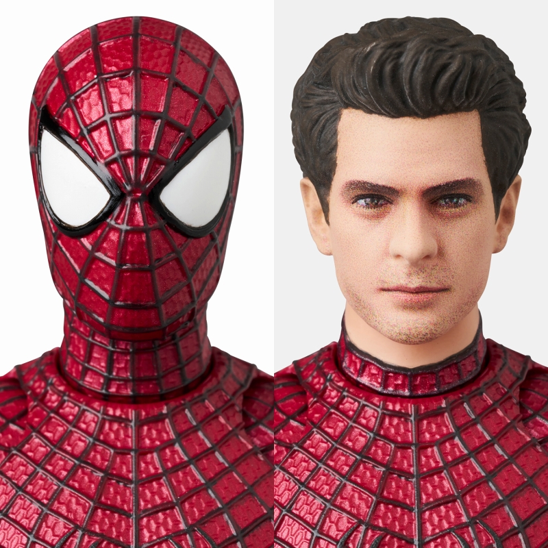 MAFEX アメイジング・スパイダーマン No.001＆カスタムヘッド2個 新品