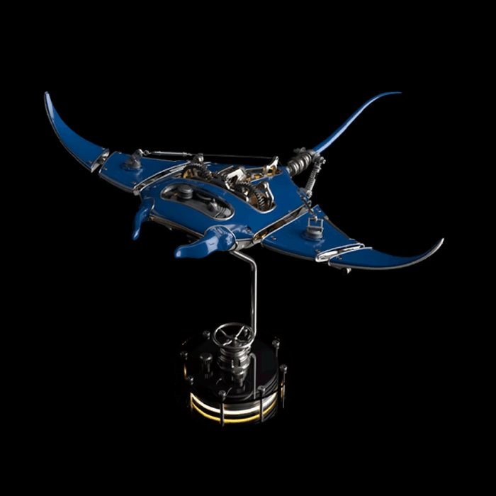 極械海神計画/ 01 メカマンタ 組み立て式 3D ディスプレイキット 塗装