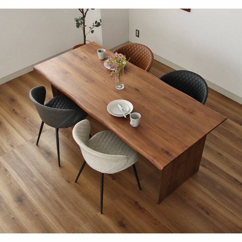 幅190cm ダイニングテーブル（波型天板カット脚） ウォールナット ナイン3