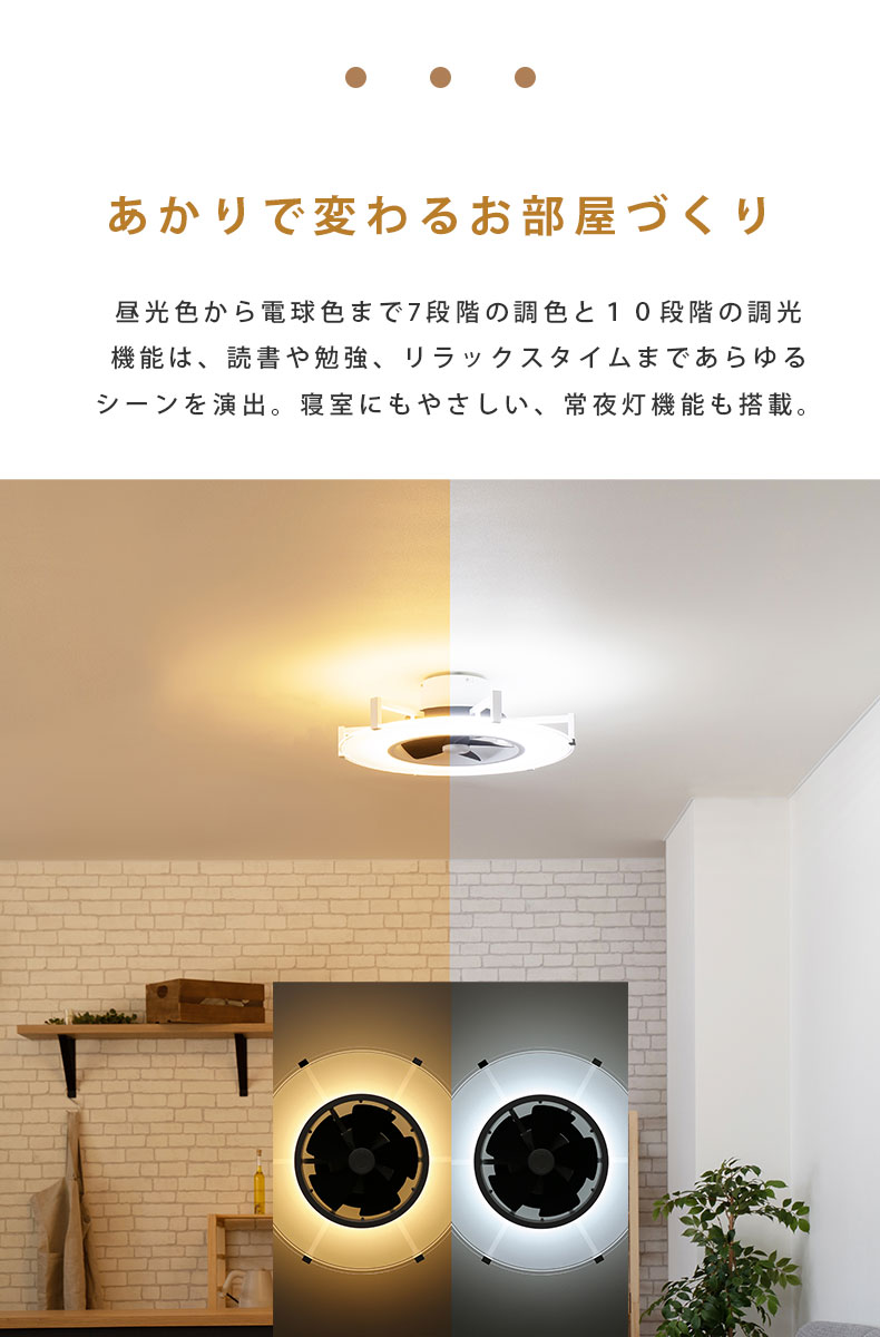 シーリングファン パネライトサーキュレーター 10畳用 JE-CF030