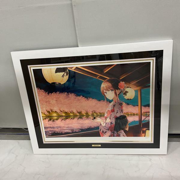 Hiten 版画 アールビバン アールジュネス ミクスドメディア 桜色舟遊