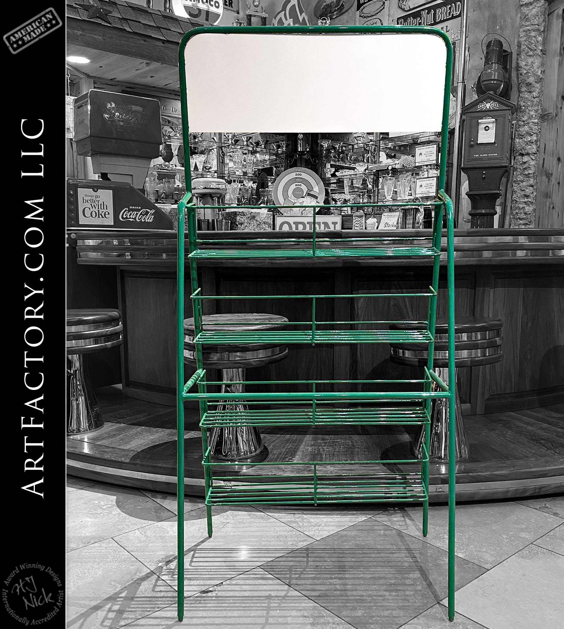 Sinclair Oil Can Rack: Vintage Collectible Gas Station Display