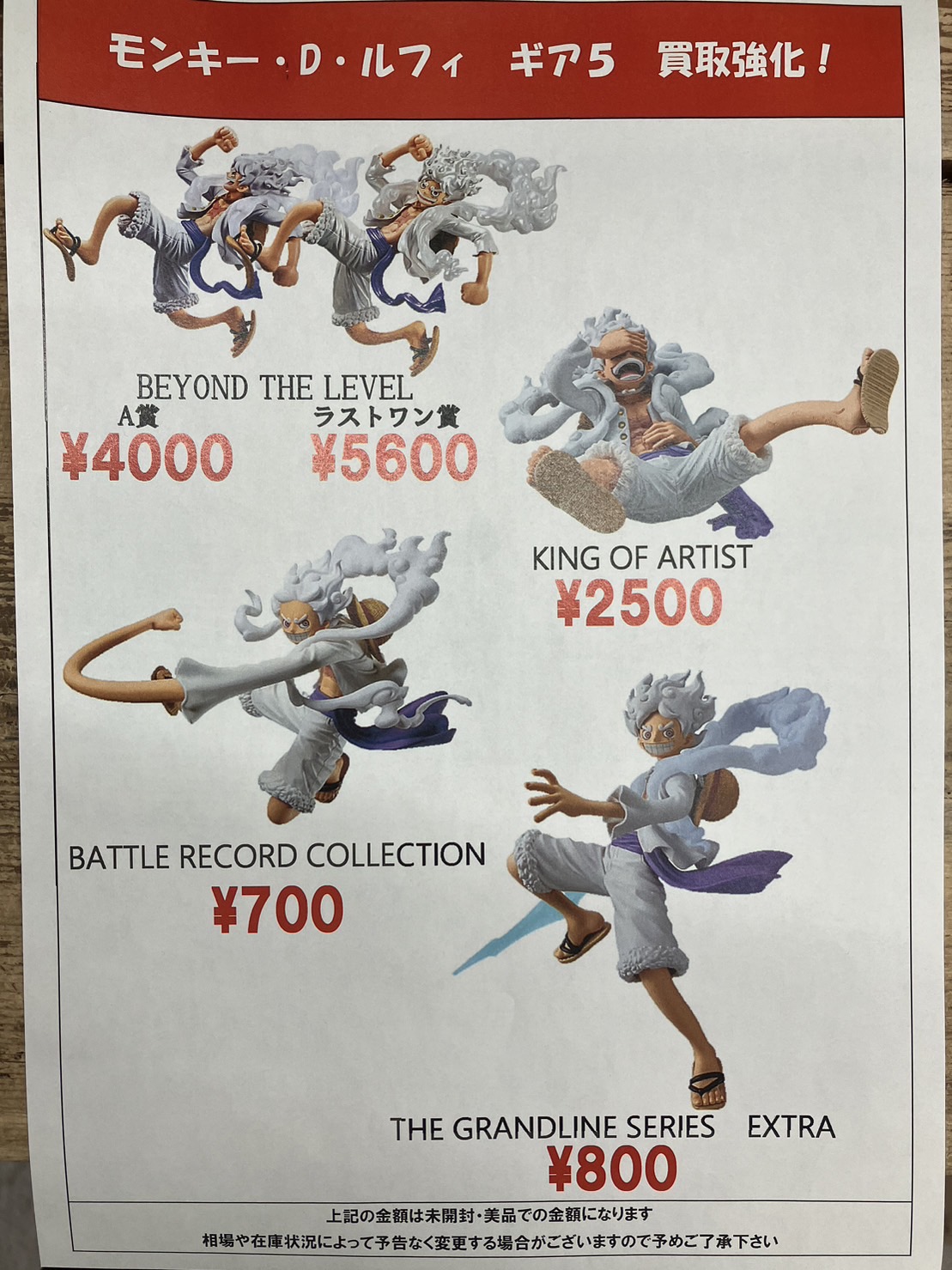 ワンピース KING OF ARTIST ルフィ GEAR 5 最安値 ワンピース ルフィ