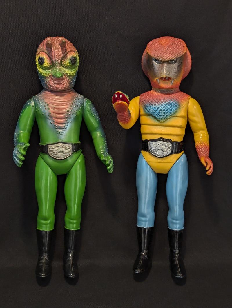 ☆超希少 当時物 怪人 死神 カメレオン男 仮面ライダー ソフビ 旧