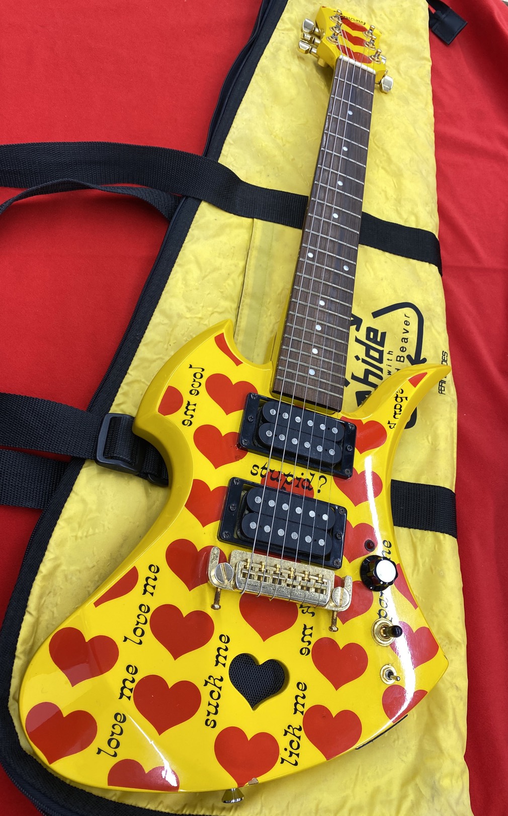 X JAPAN hide FERNANDES ミニギター アンプ内蔵 サイケ X JAPAN hide