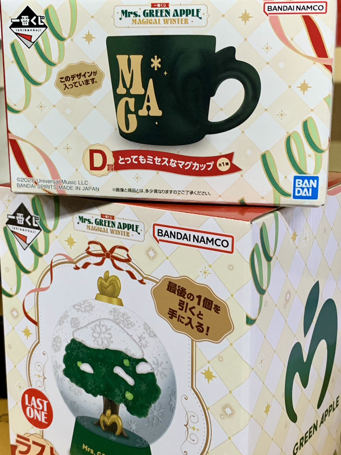 一番くじ Mrs. GREEN APPLE ラストワン ドームライト&マグカップ