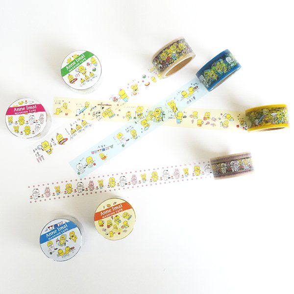 日本クリノス 今井杏 透明マスキングテープ くまいぬの仲間たち | 万年