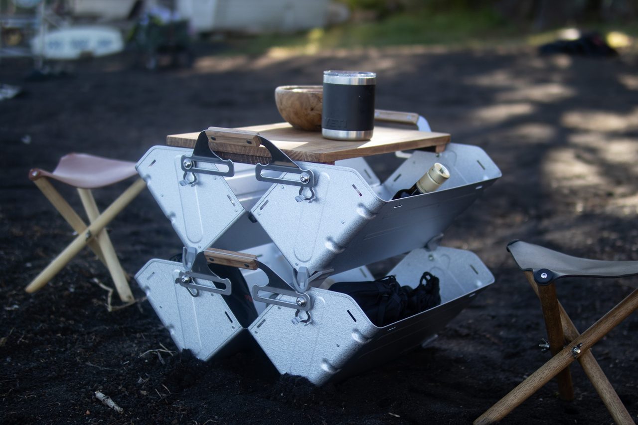 DIYシリーズ]スノーピーク シェルフコンテナ25 木製天板の簡単な作り方